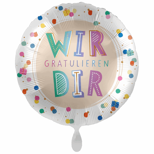 Folienballon "Wir gratulieren Dir"