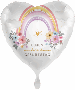Folienballonherz  "Einen wunderschönen Geburtstag"