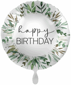 Folienballon "happy BIRTHDAY" floral