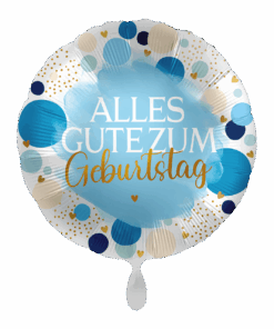 Folienballon "Happy Birthday blau"