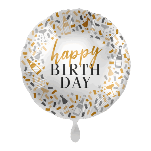 Folienballon "happy BIRTHDAY" Konfetti