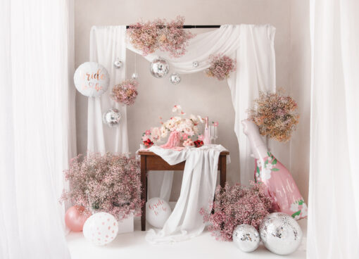 Folienballon "Bride to be" in weiß mit rosegoldener Aufschrift – Bild 2