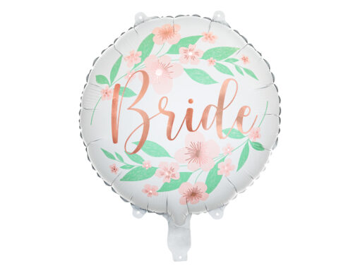 Folienballon "Bride" in weiß/grün