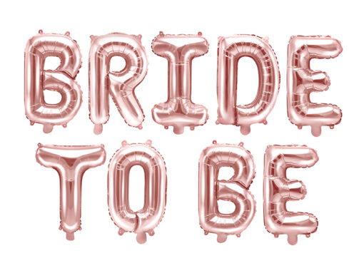 Folienballon-Buchstaben "Bride to be", rosegold