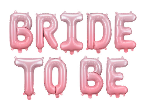 Folienballon-Buchstaben "Bride to be", rosa