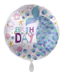 Folienballon "happy Birthday"  Schwanzflosse
