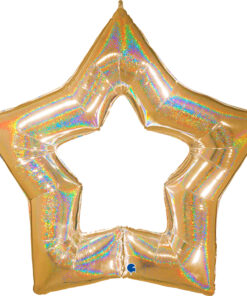 Folienballon Stern, offen, holographic