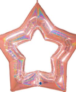 Folienballon Stern, offen, holographic