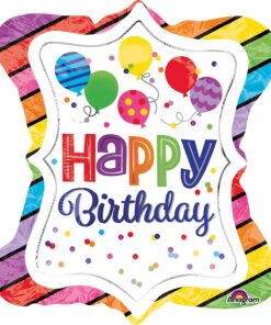 Folienballon Happy Birthday, bunt