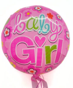 Folienballon "baby Girl"  Blümchen
