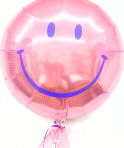 Folienballon "Smiley" rosa