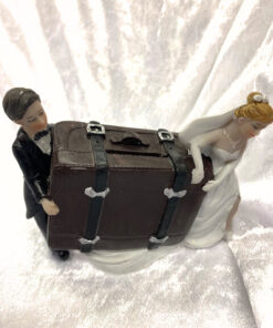 Spardose "Brautpaar mit Koffer"