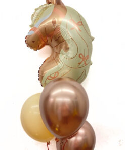 Folienballonstrauß "Ponny" beige/rosegold