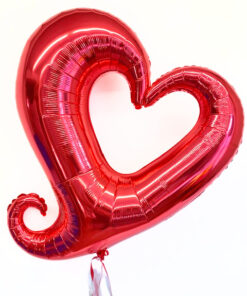 Folienballon Herz rot/pink schimmernd