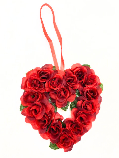 Rosenherz, rot, Textil