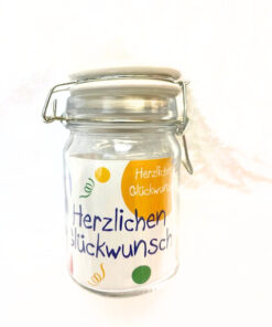 Geldgeschenk "Glas Herzlichen Glückwunsch"