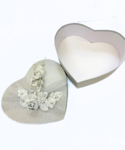 Alternative view of Herzdose silberfarben mit silber Blumen