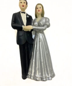 Deko Figur "Silberhochzeitspaar"