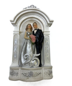 Silberhochzeit Spardose "Brautpaar"