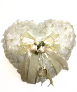 Ringkissen Herz, creme