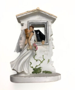 Dekofigur "Brautpaar am Fenster",weiß