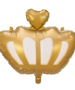 Folienballon "Krone",  mit metallisiertem Golddruck und leicht rosa