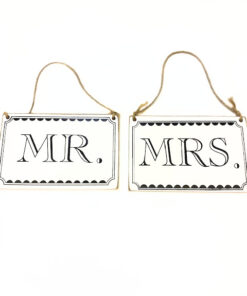 Mr & Mrs Schildchen aus Holz
