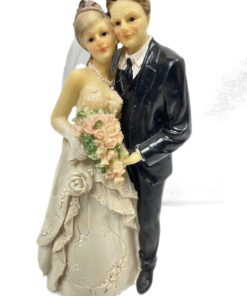 Dekofigur "Hochzeitspaar", weiß/creme