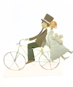 Metallfahrrad mit Brautpaar