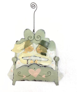 Metall "Brautpar im Bettchen"