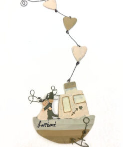 Metall "Loveboat mit Brautpaar"