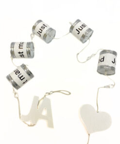 Dosenhochzeits-Girlande Just married "JA"