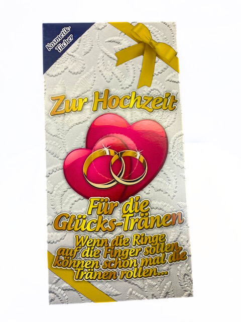 Sanfte Kosmetiktücher zur Hochzeit für die Glückstränen