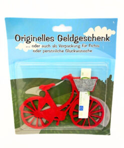"Fahrrad aus Filz" für ein originelles Geldgeschenk