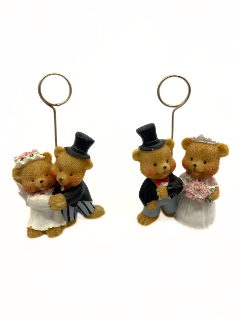 Kartenhalter oder Deko fürs Brautpaar "Bärchen"