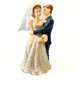 Dekofigur  Brautpaar mit Tüllschleier