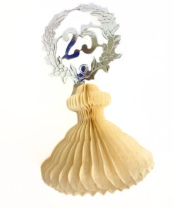 Silberhochzeit Fächer 25 - Tischdeko