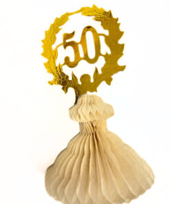 Goldhochzeit Fächer 50 - Tischdeko