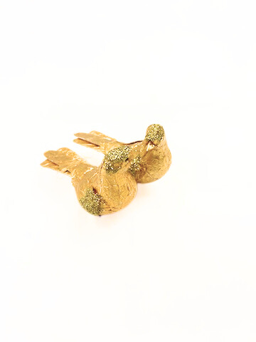 Taubenpaar goldfarben