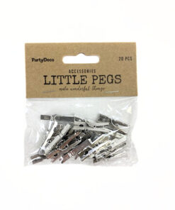 Klammern aus Holz silberfarben