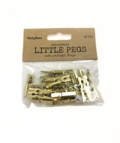 Klammern aus Holz goldfarben