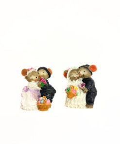 Dekofigur "Mäusebrautpaar"
