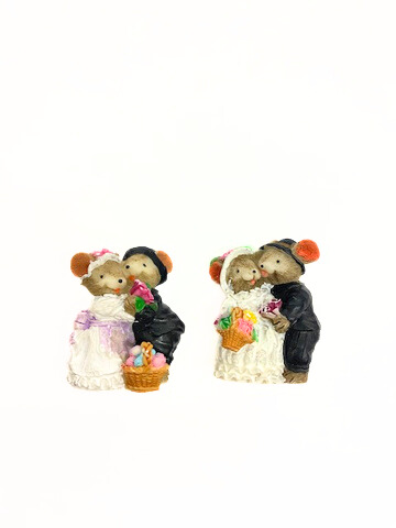 Dekofigur "Mäusebrautpaar"