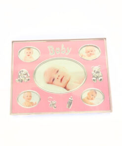 Bilderrahmen "Baby" für 5 Bilder, rosa