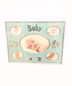 Bilderrahmen "Baby" für 5 Bilder, blau