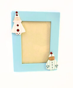 Bilderrahmen aus Holz, blau