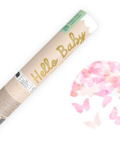 Konfettikanone "Schmetterlinge", rosa