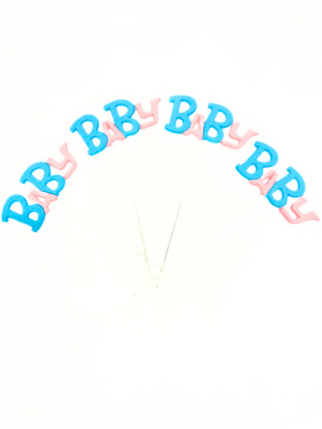 Set Stecker "BaBy" blau/rosa