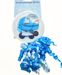 Verpackungsdekoration Button "HURRA! EIN JUNGE!