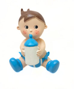 Spardose "Baby mit Flasche", blau